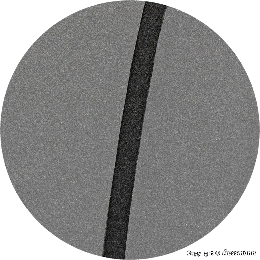 Plaque de rue en asphalte de Stone Art avec rainure pour bande magnétique, croisement en X - Vollmer 48292