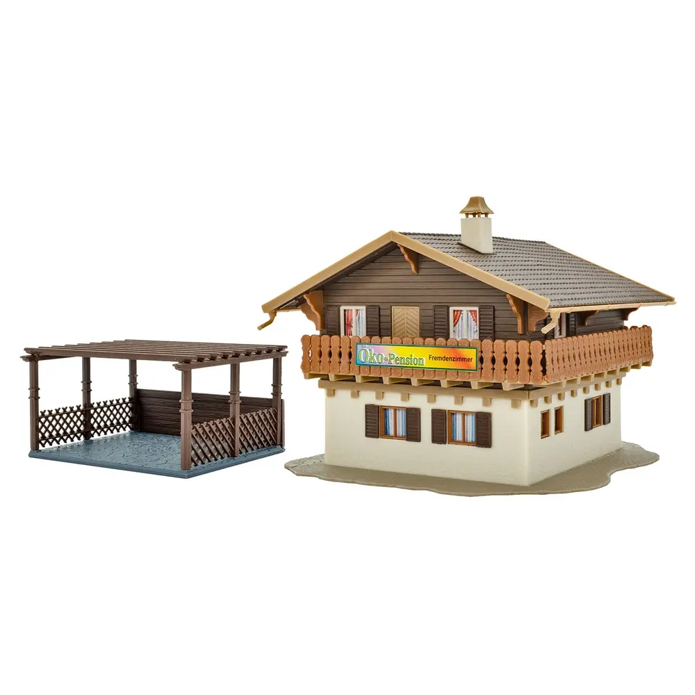 Maison d'hôtes avec abri voiture - Vollmer 43961 - HO 1/87
