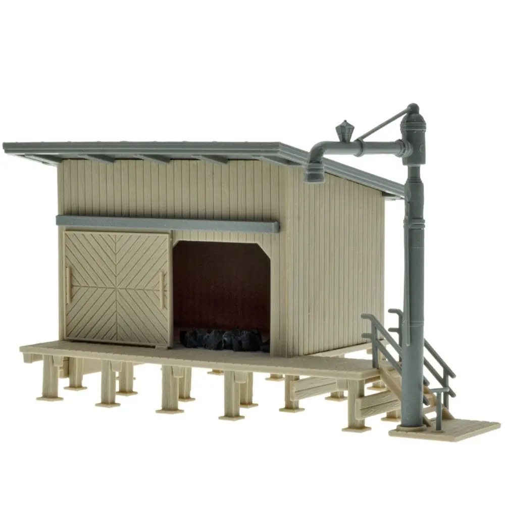 Ravitaillement de charbon avec grue à eau - Vollmer 45779 - HO 1/87