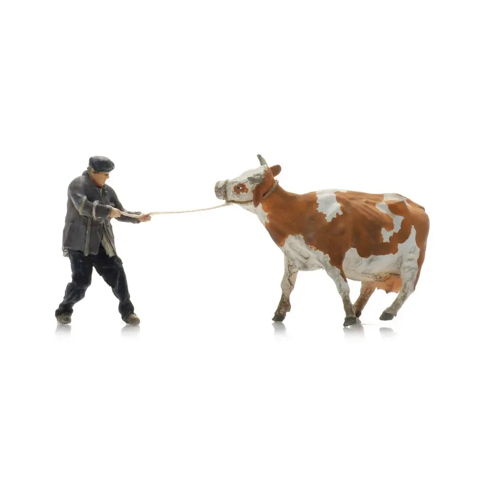 Fermier avec vache obstinée - Artitec 5870031 - HO 1/87