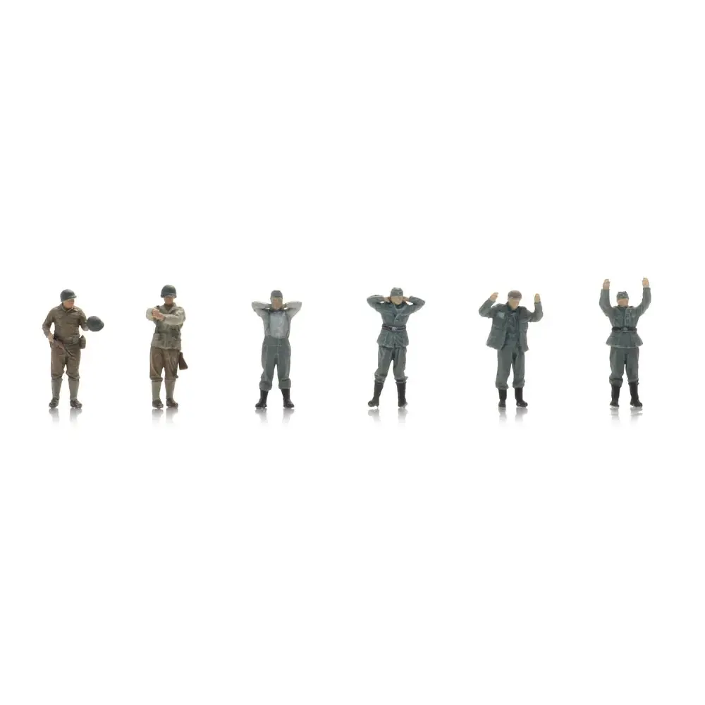 Prisonniers de guerre de la Wehrmacht + gardes américains - Artitec 5870054 - HO 1/87