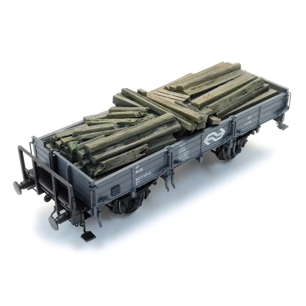 Cargaison : vieilles traverses pour wagon de sable - Artitec 28.125 - HO 1/87