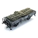 Cargaison : vieilles traverses pour wagon de sable - Artitec 28.125 - HO 1/87