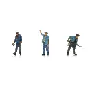 Personnel ferroviaire - 3 figurines - Artitec 5870087 - HO 1/87