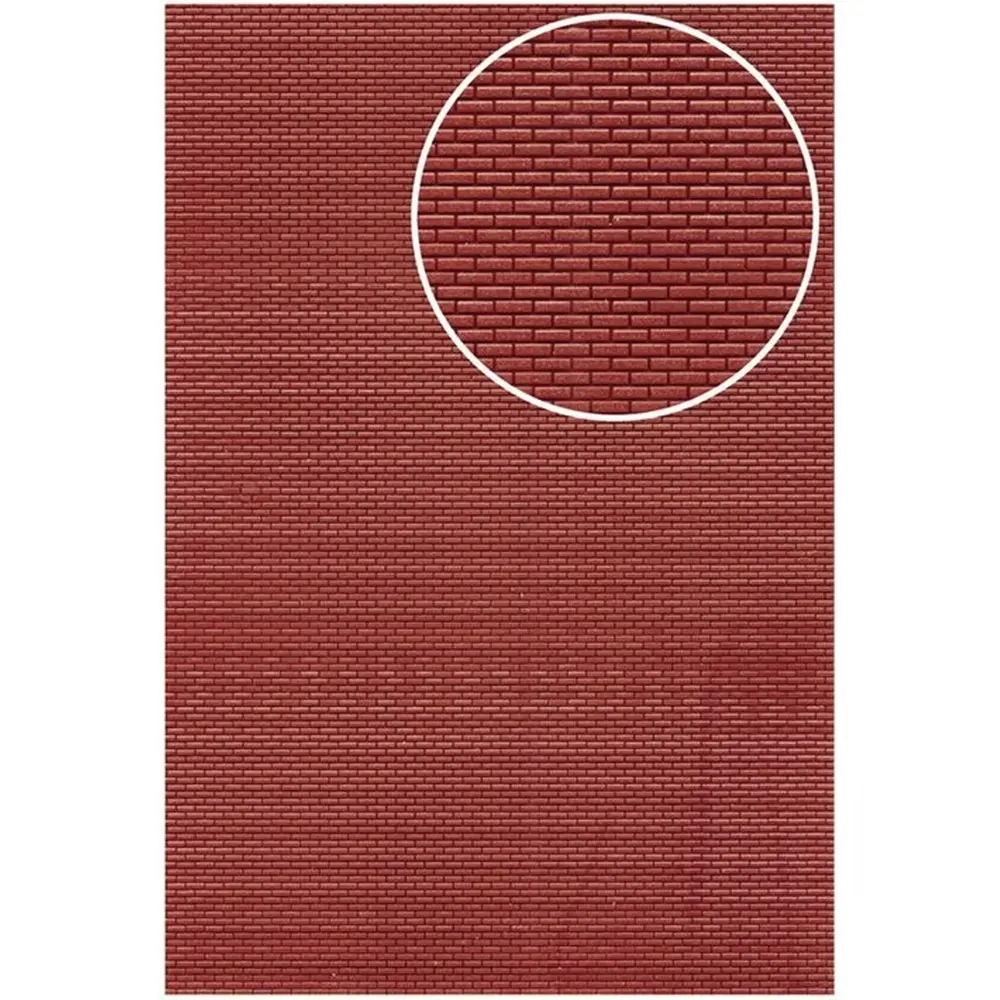 Revêtement Flexible de Pont de Viaduc - WILLS-KITS SSMP231 - OO 1/76 / HO 1/87 - 170 x 113 mm - Rouge