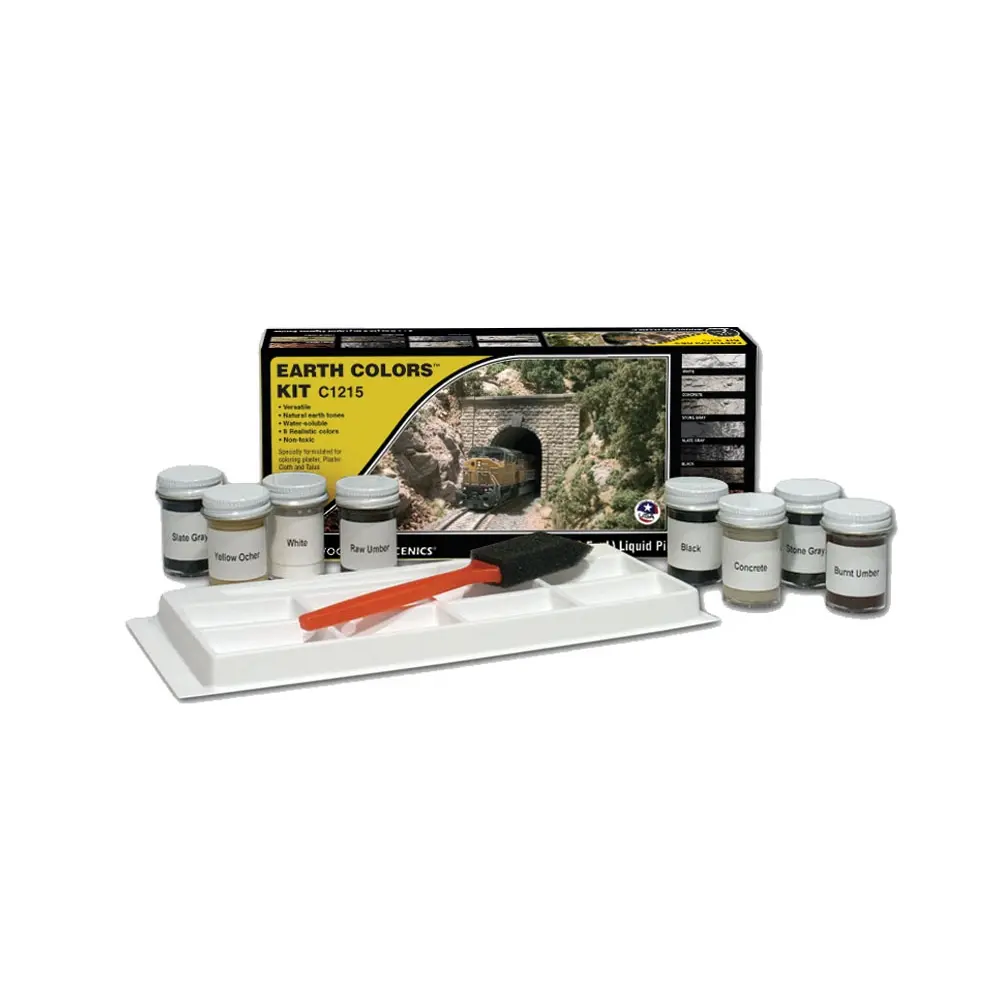 Kit pigments terres à décor - Woodland Scenics 1215 - Toutes échelles