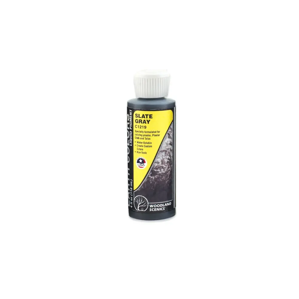 Peinture à décor gris ardoise - Woodland Scenics C1219 - Toutes échelles - 118 mL