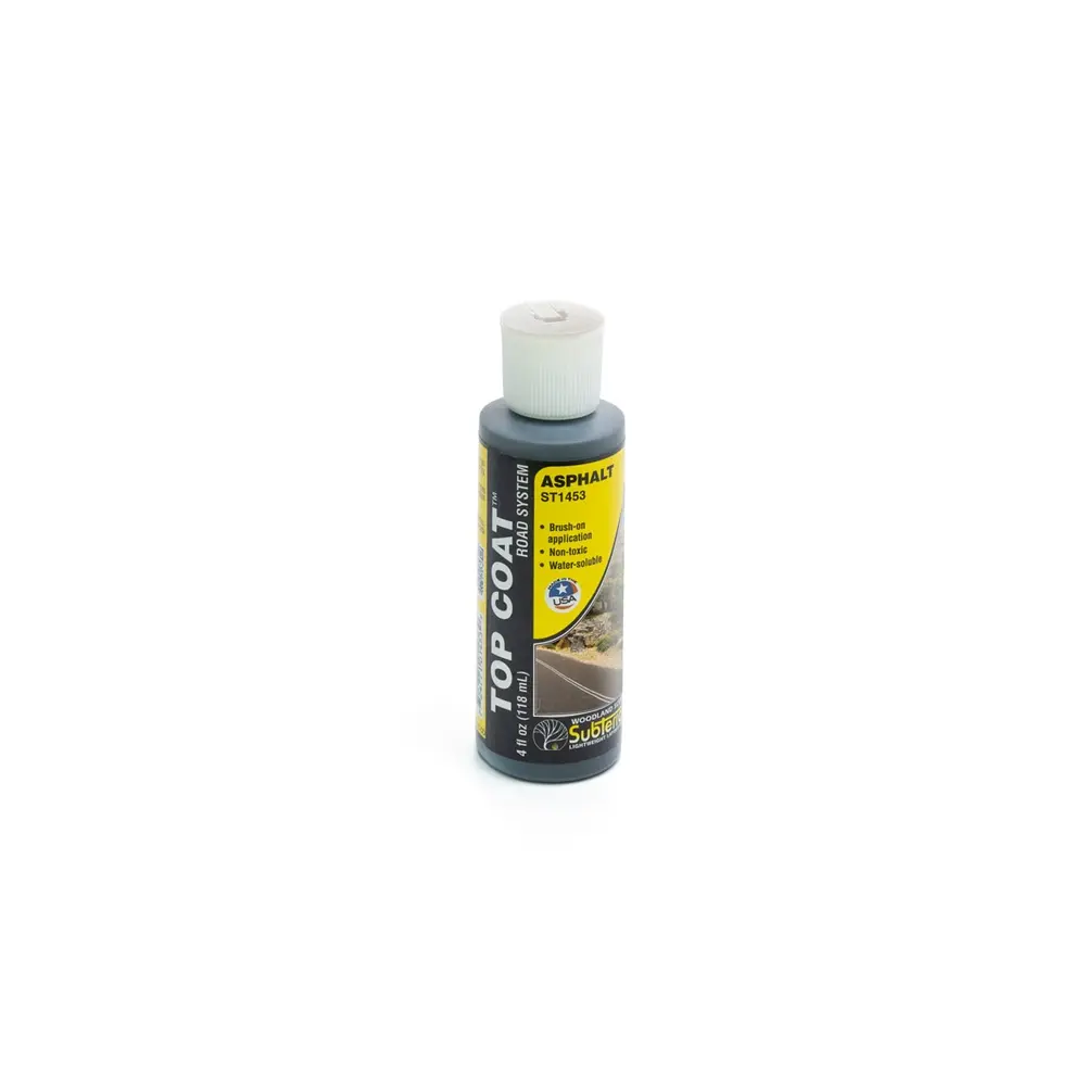 Peinture Top Coat™ couleur asphalte - Woodland Scenics ST1453 - Toutes échelles - 118 mL