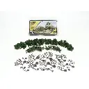 Kit de création d'arbre vert moyen - 6 armatures - WOODLAND TR1112 - HO 1/87