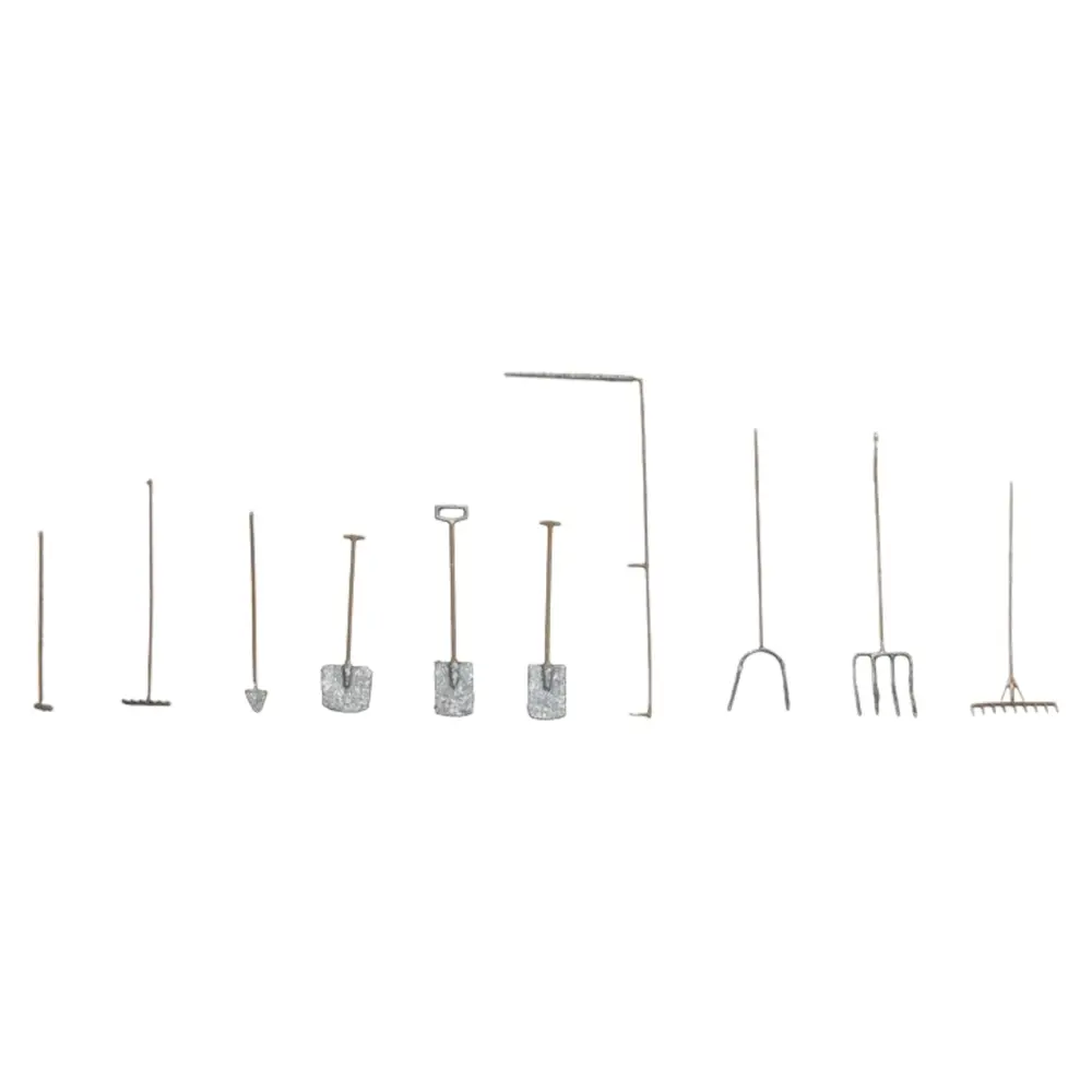 Kit d'outils agricole - ARTITEC 10.335 - HO 1/87 - Fourches - Pelles - Râteaux