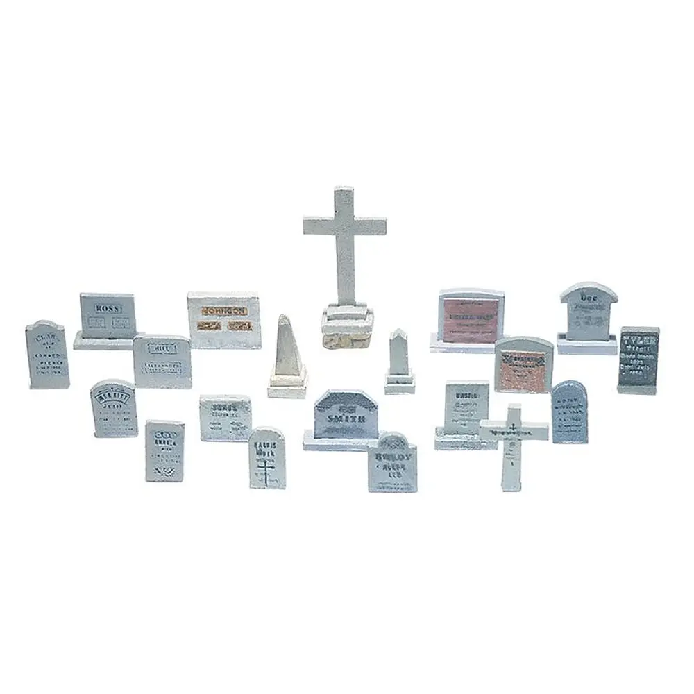 Lot de 20 Pierres tombales WOODLAND SCENICS D201 - HO 1/87