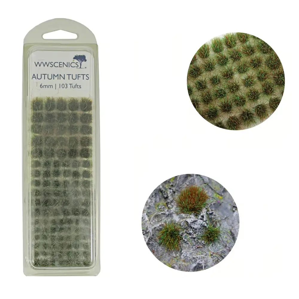 Lot de 103 touffes d'herbe d'automne - WWScenics W3T-AU6 - 6mm - HO 1/87