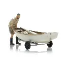 Voilier avec remorque et 1 figurine - Artitec AR387.582 - HO 1/87
