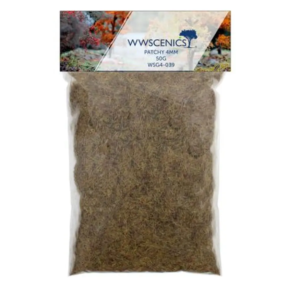 Fibres herbe "patchy" - WWScenics WSG4-039 - 4 mm - 50 g