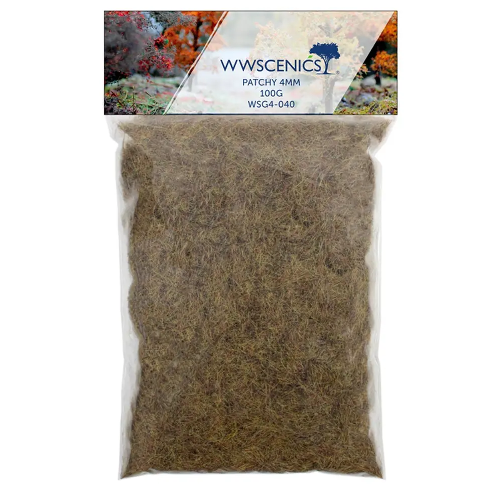 Herbe statique "Patchy" 4 mm - WWSCENICS WSG4-040 - 100 g