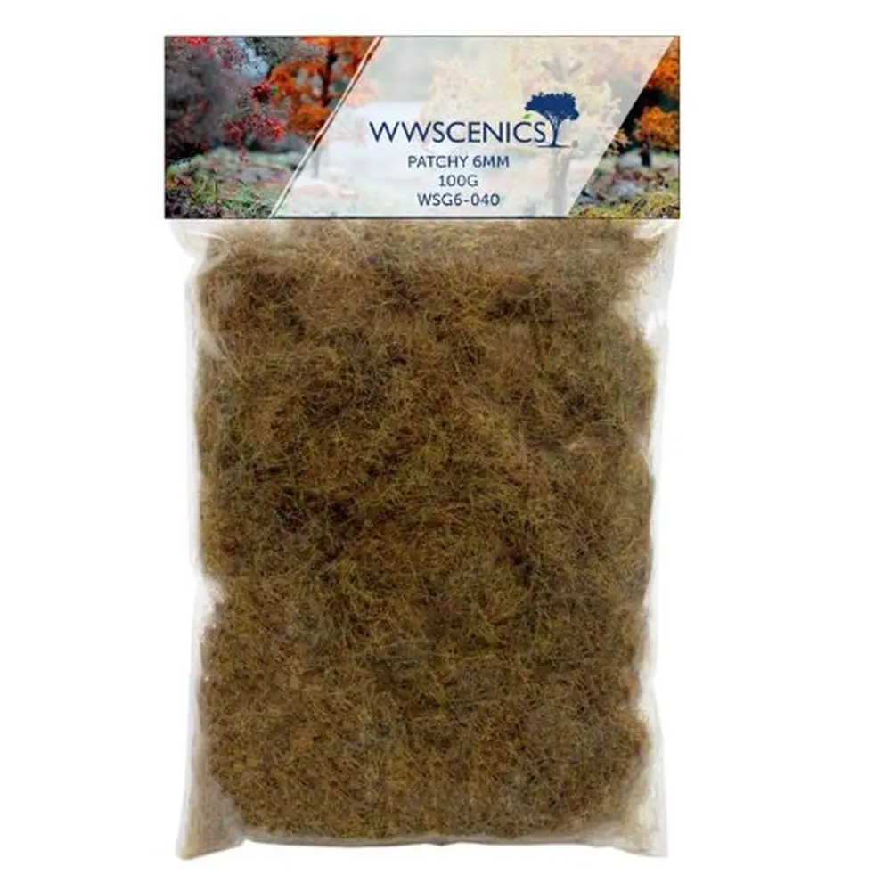 Fibres herbe "Patchy" - WWScenics WSG6-040 - 6mm - 100 g