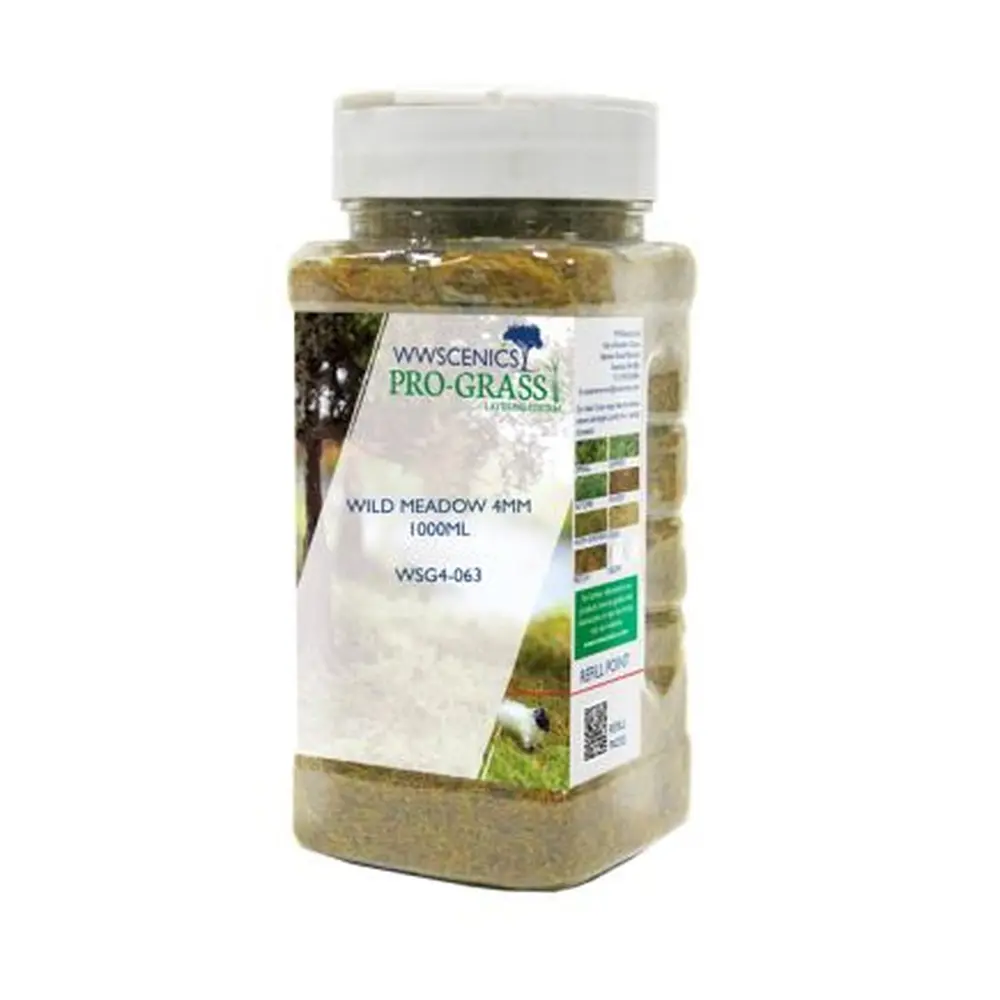 Fibres herbe "prairie sauvage" - WWScenics WSG4-063 - 4 mm - 1000 mL