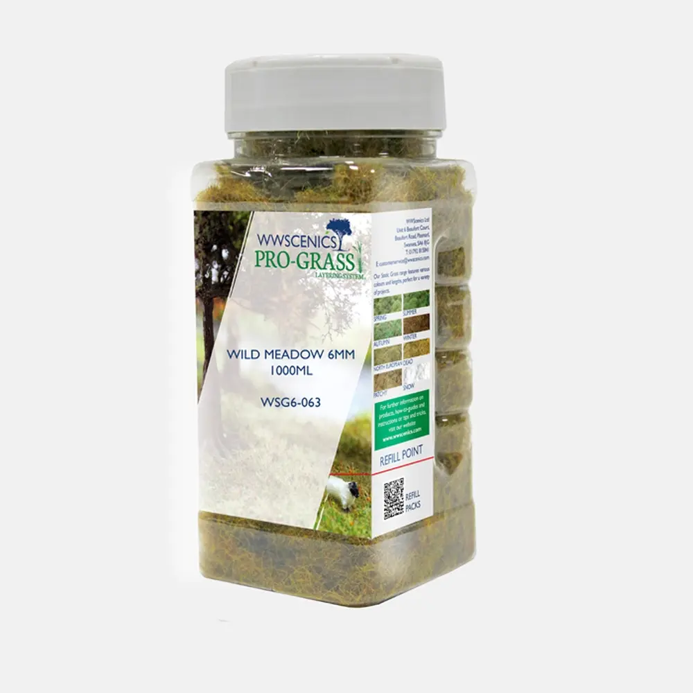 Herbe statique "prairie sauvage" 6 mm - WWSCENICS WSG6-063 - 1000 ml