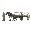 Traditionnelle charrette + figurine - Artitec 387.598 - HO 1/87