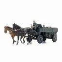 Wagon de campagne en acier HF.7 avec chevaux + figurine - Artitec 6870737 - HO 1/87 