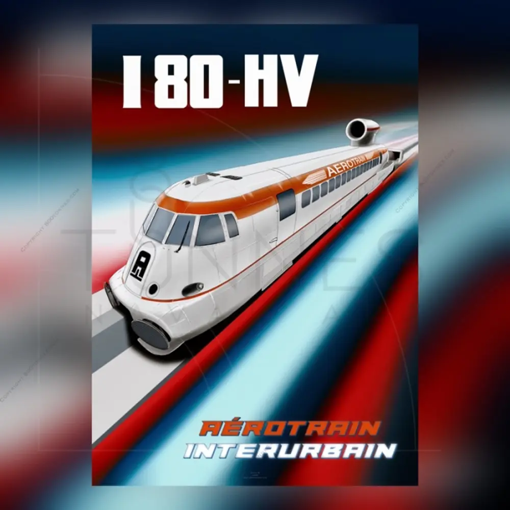Poster L'aérotrain i80-HV - 800Tonnes AEROTRI80