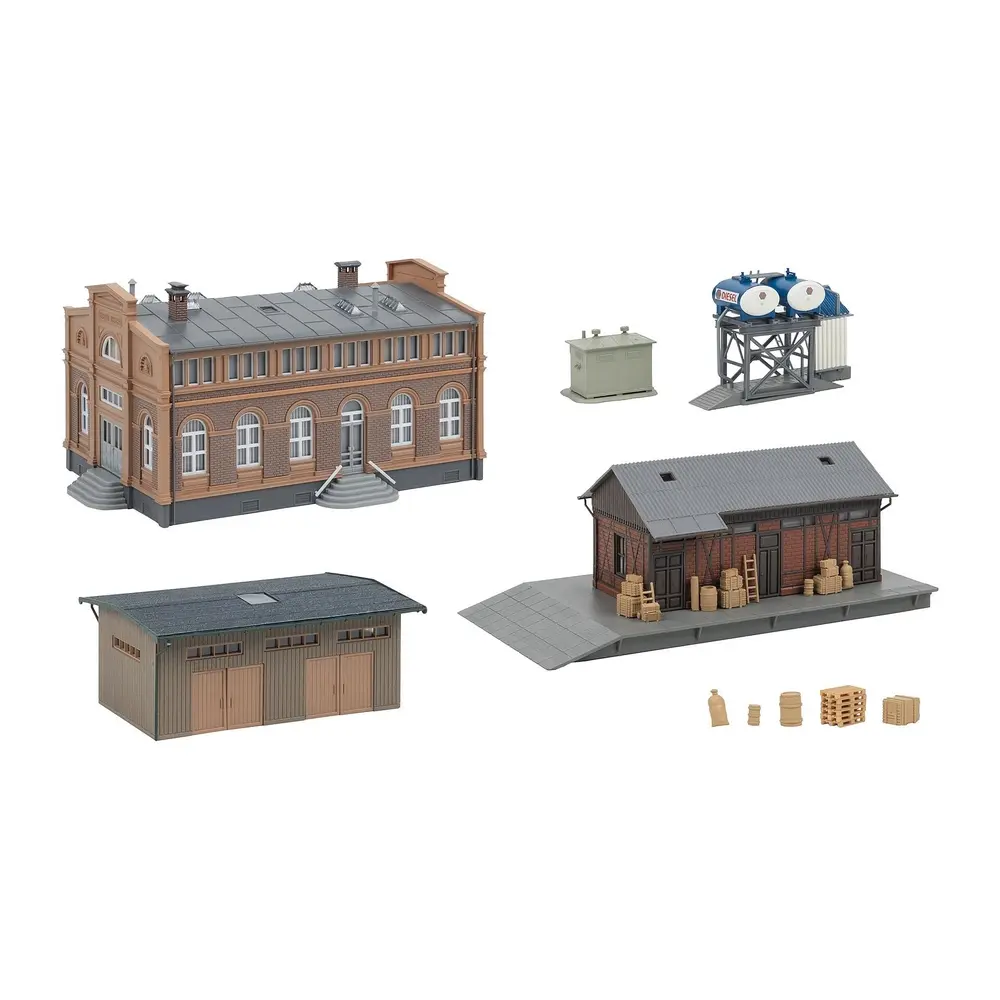 Coffret promotionnel Manutention de marchandises - Faller 190088 - HO 1/87 