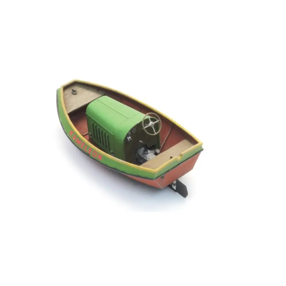 Bateau à moteur frison en acier, coque pleine - ARTITEC 387.588 - H0 - 1:87
