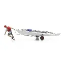 Voilier Laser sur remorque + figurine - AR387.595 - H0 1:87