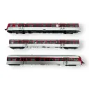 Rame réversible régional RRR, BDx + ABz + AB, Haute Normandie, rouge / inox, logo nouille, n° 114 - EPM 41.09.16 - HO 1/87 - SNCF - Ep IVb-V - Analogique - 2R