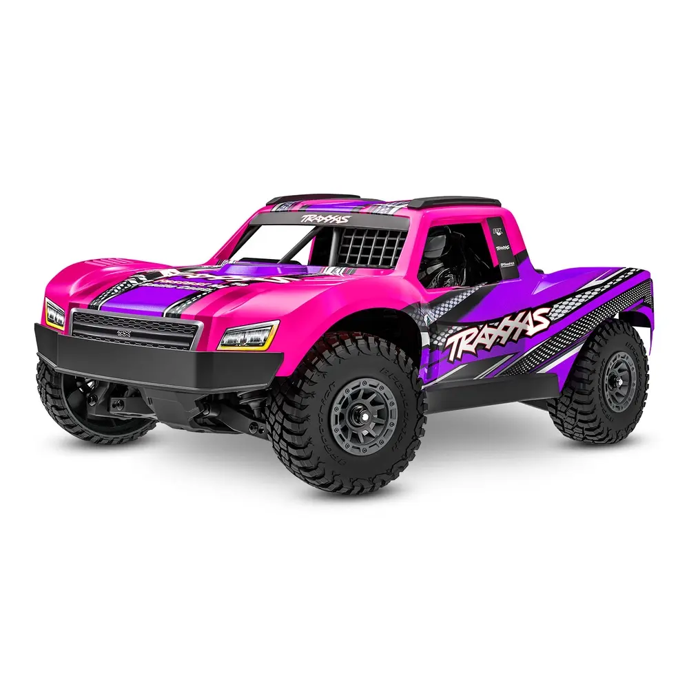 Mini Slash 4x4 BL-2S RTR (accu/chargeur) - Traxxas 108164-1-PINK - 1/14
