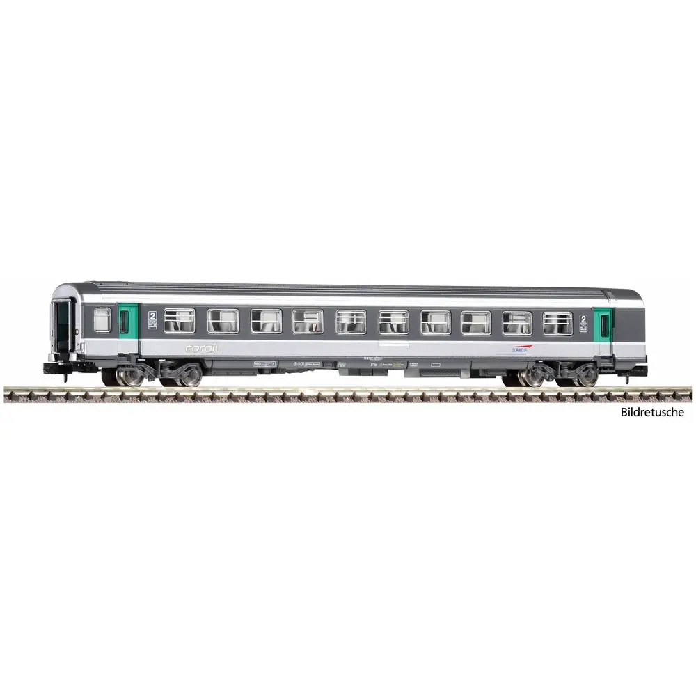 Voiture voyageurs Corail, livrée Corail+ à logo casquette, 2ème classe - Piko 94087 - N 1/160 - SNCF - Ep V - 2R