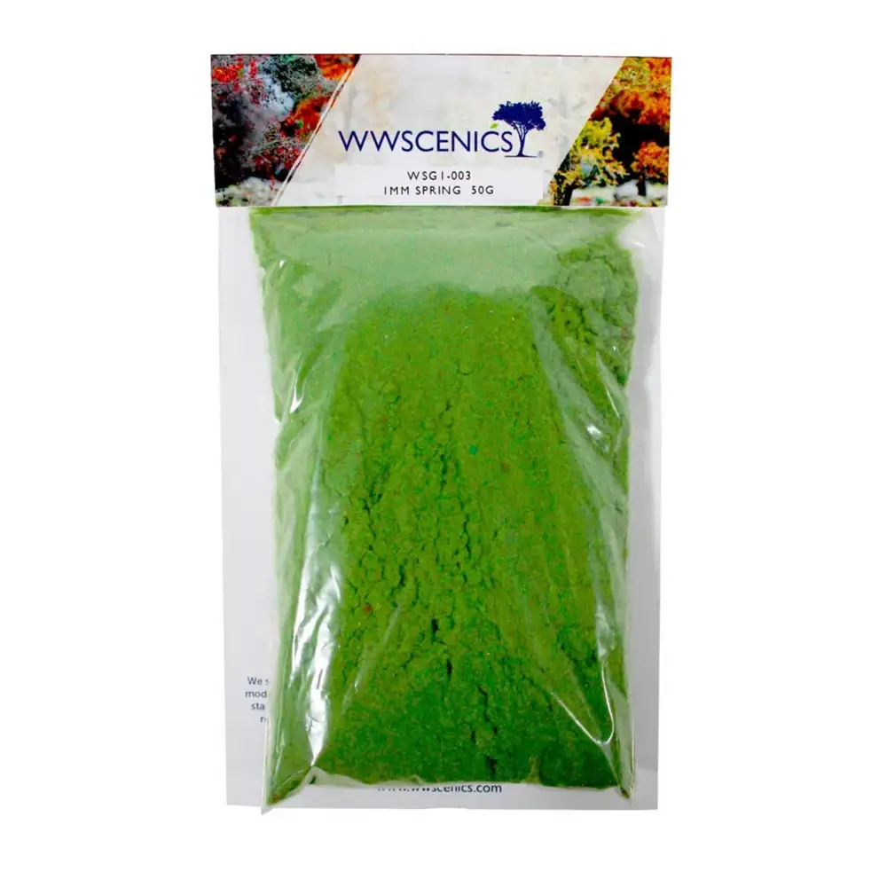 Gazon statique 1 mm Printemps 50 g - wwscenics WSG1003