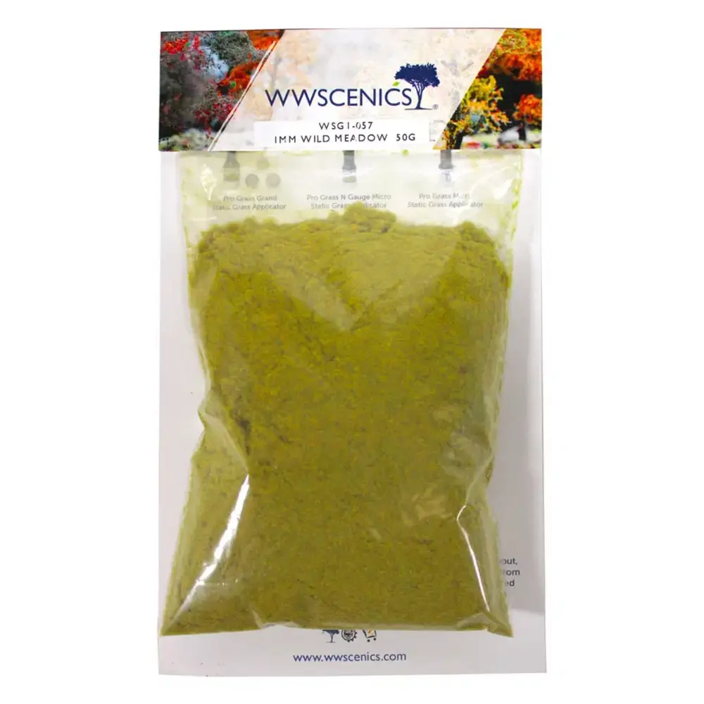 Herbe statique 1 mm Prairie sauvage 50 g - wwscenics WSG1057 