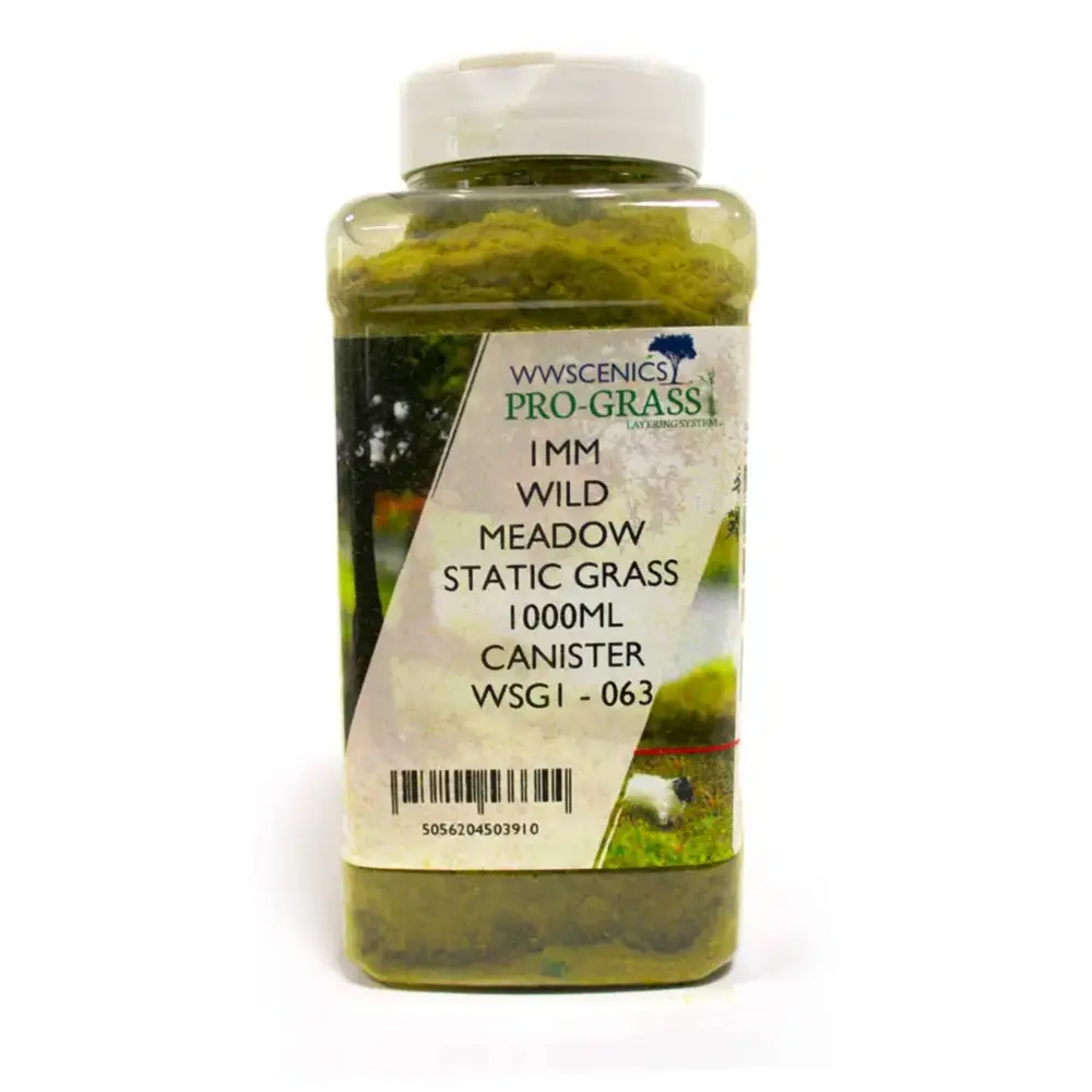 Bidon d'herbe statique 1 mm Prairie sauvage 1000 ml - wwscenics WSG1063