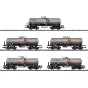 Coffret de 5 wagons-citernes VTG pour le transport de chlore gazeux - Märklin 46465 - HO 1/87 - Ep V - 3R