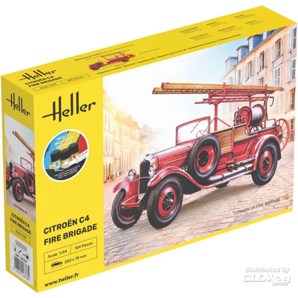 STARTER KIT Citroen C4 Fire Brigade - Heller 56733 - 1/24 