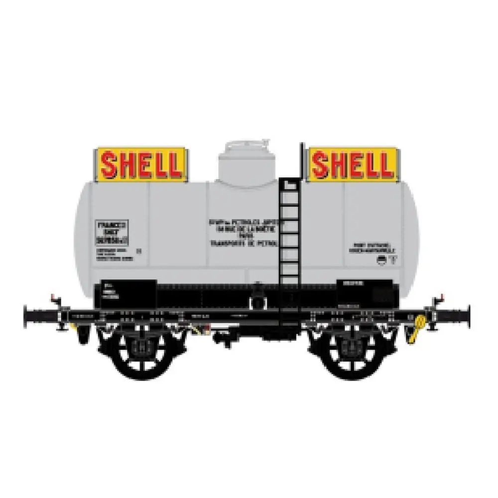 Wagon citerne OCEM sans passerelle gris SHELL - LS Models 30457 - HO 1/87 - SNCF - Ep IIIa - 2R