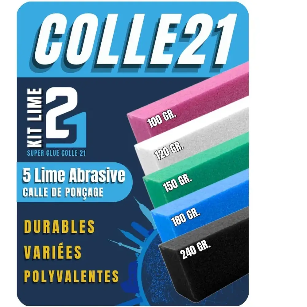 5 limes abrasives - Colle21 00051