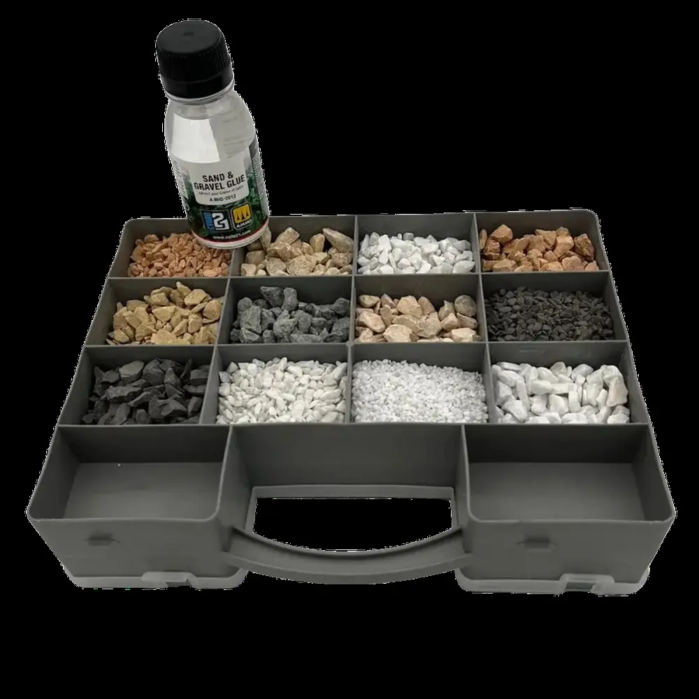 Ensemble de gravier + colle pour sable & gravier - Colle21 00021