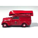 Voiture Renault Juvaquatre "Pompier" + barque - REE CB 203 - HO 1/87