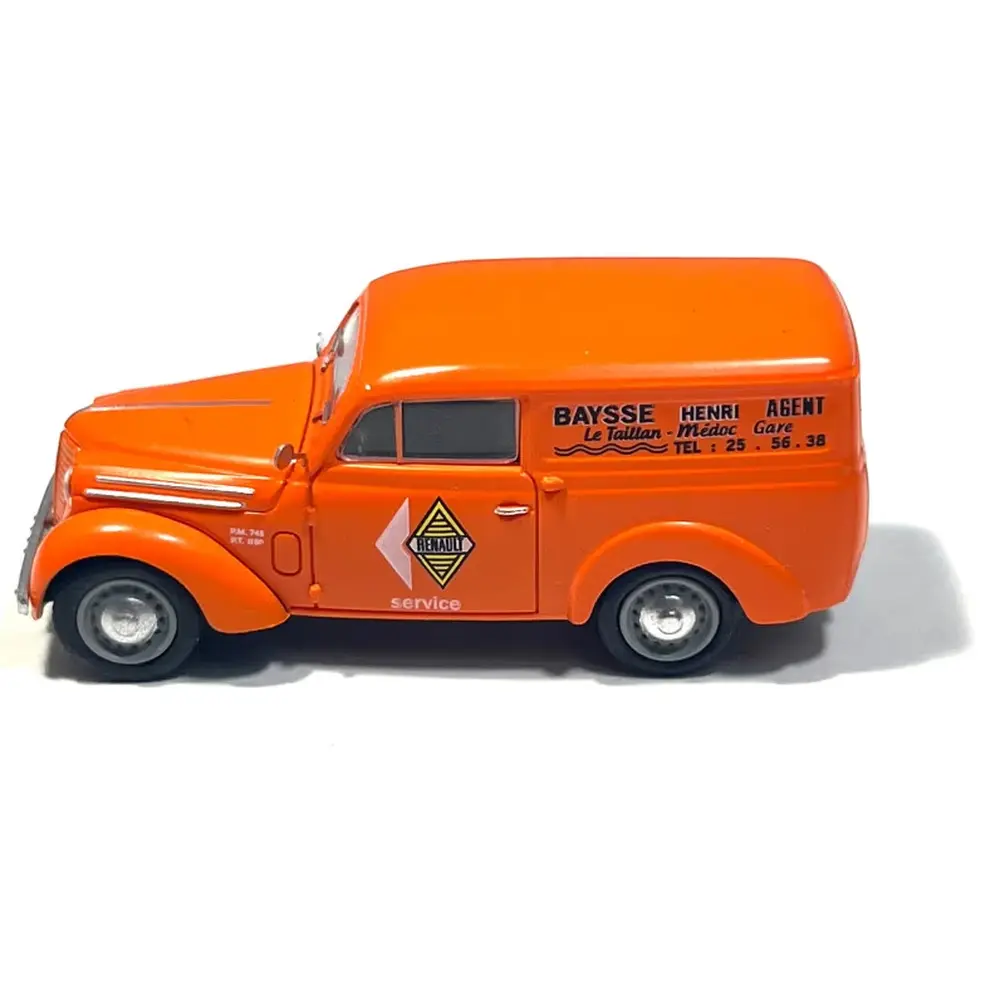Voiture Renault Juvaquatre Orange "RENAULT" - REE CB 205 - HO 1/87