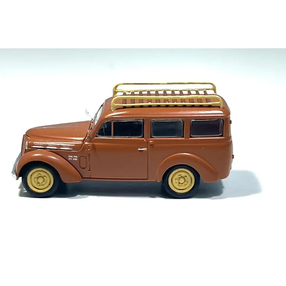 Voiture Renault Juvaquatre familiale marron - REE CB 210 - HO 1/87 