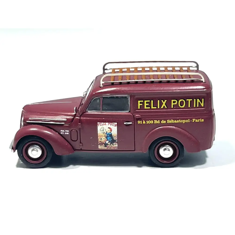 Voiture Renault Juvaquatre "FELIX POTIN" - REE CB 212 - HO 1/87