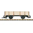 Wagon tombereau ouvert à bords hauts avec carrosserie en bois, kit - LGB 41035 - G 1/22,5 - 2R