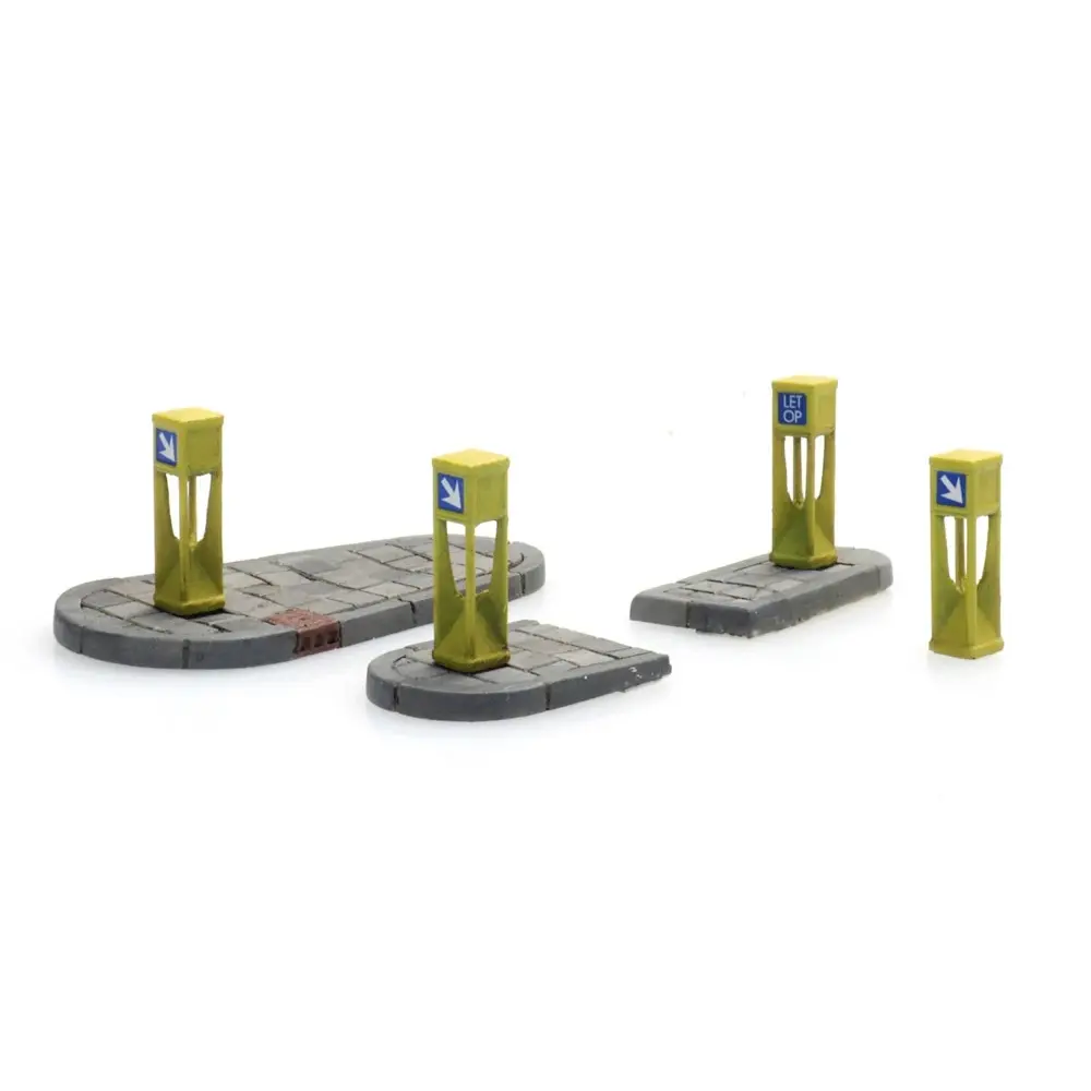 4 colonnes de circulation et 2 îlots refuges - Artitec 387.457 - HO 1/87