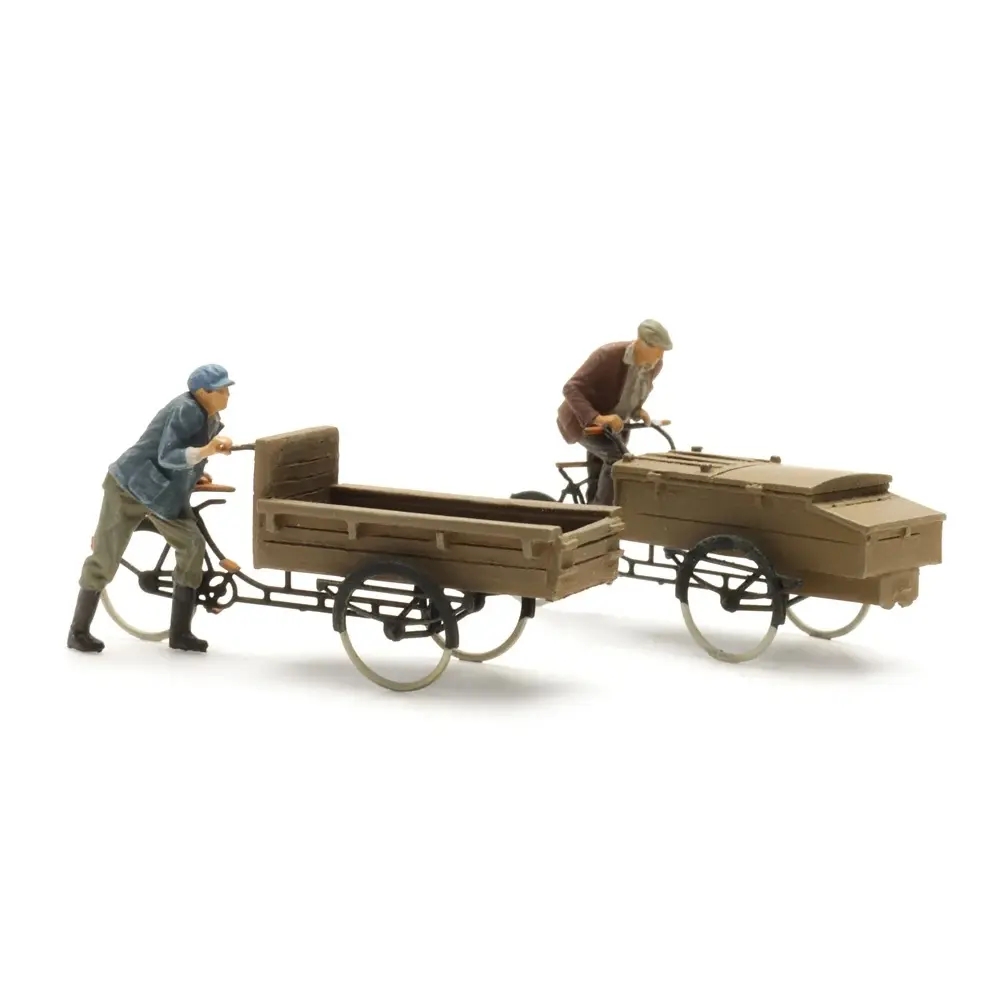 Cycliste transportant des cargaisons - Artitec 5870106 - HO 1/87