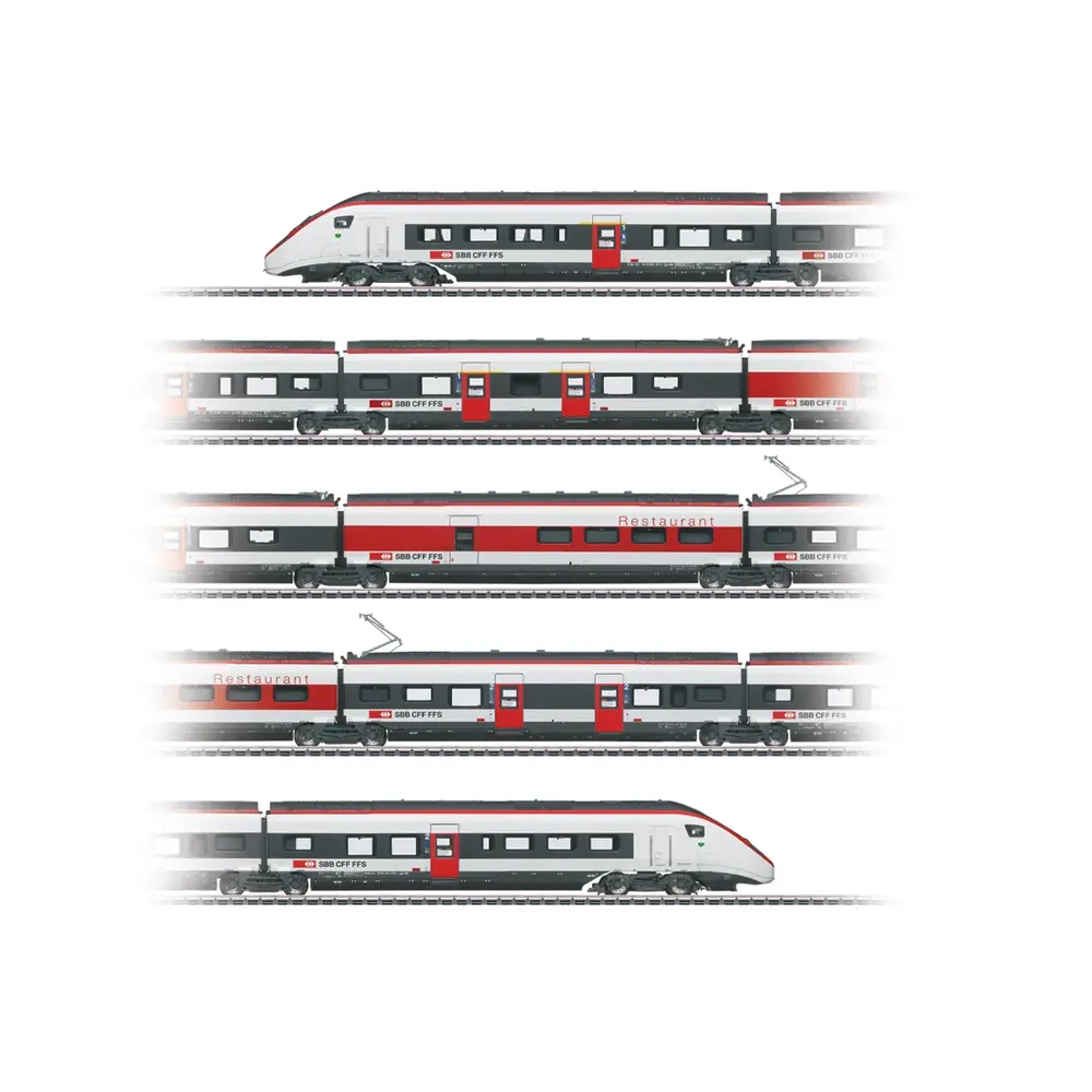 Rame automotrice grande vitesse RABe 501 Giruno - Märklin 39812 - HO 1/87 - CFF - Ep VI - Digital sound - 3R