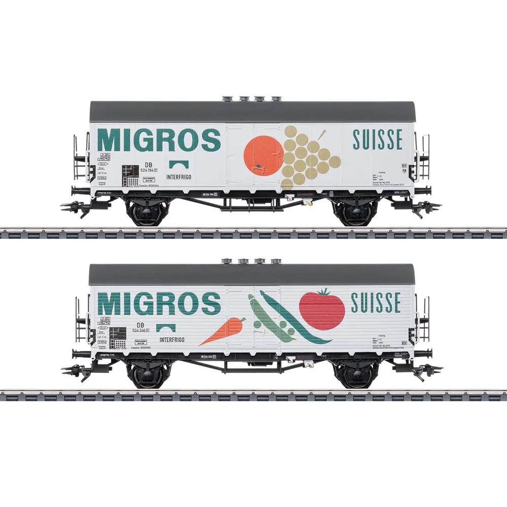 Coffret de 2 wagons frigorifiques Tnoms 35 & Ths 42 - Märklin 46173 - HO 1/87 - DB AG - Ep III - 3R