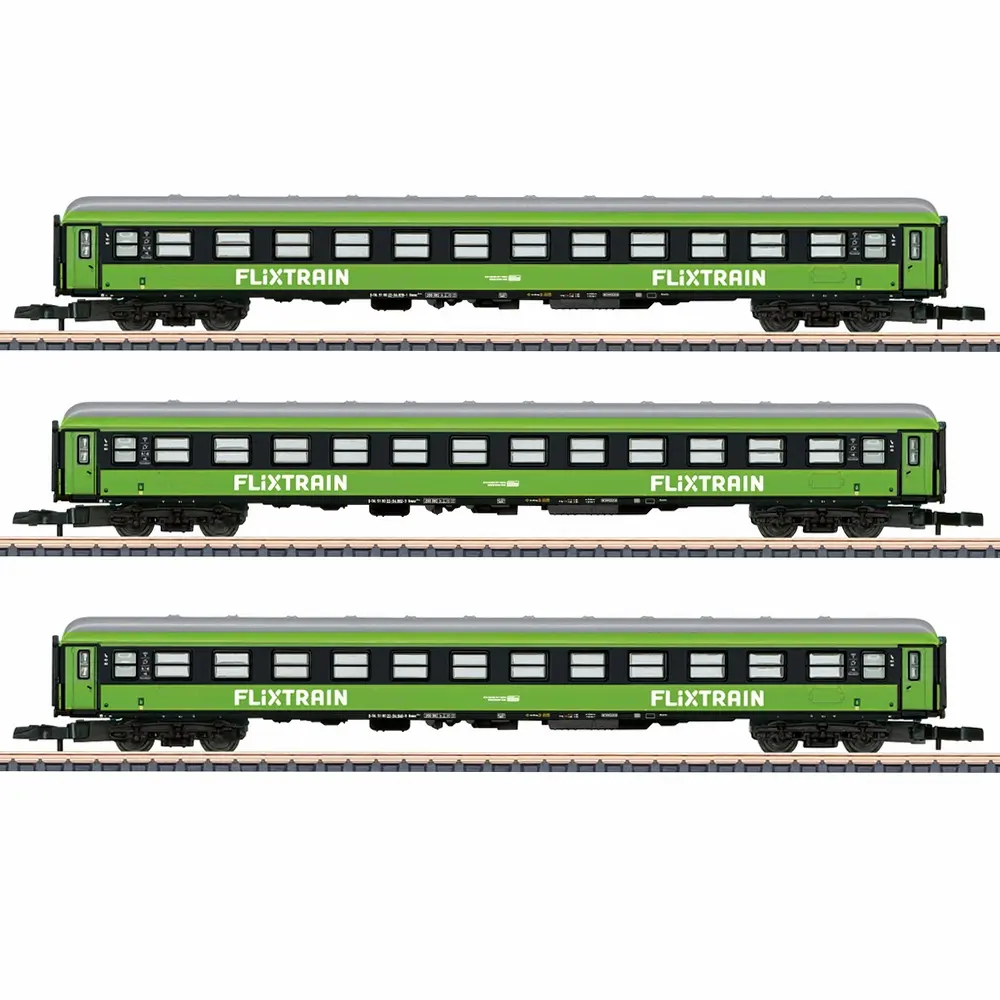 Coffret de 3 voitures express grandes lignes - Märklin 87403 - Z 1/220 - Flixtrain - Ep VI - 2R