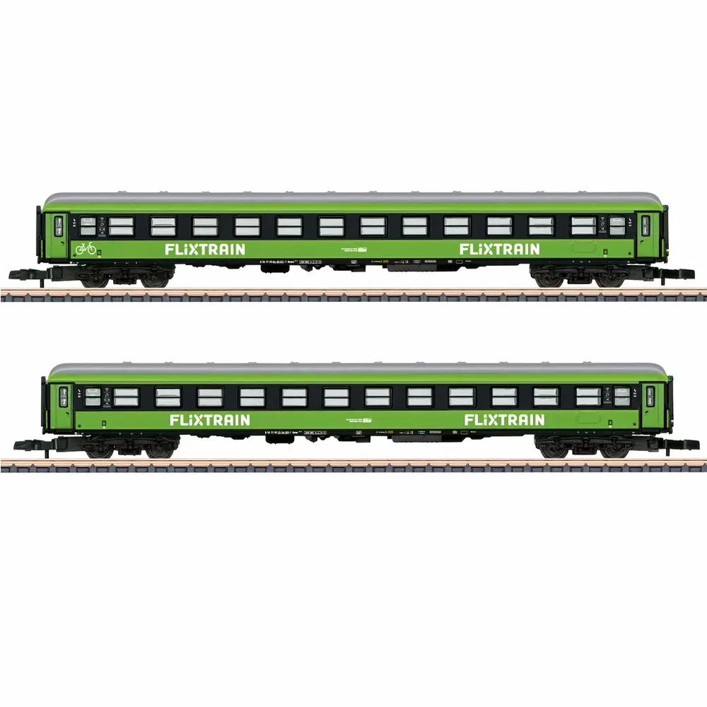 Coffret de 2 voitures express grandes lignes - Märklin 87404 - Z 1/220 - Flixtrain - Ep VI - 2R